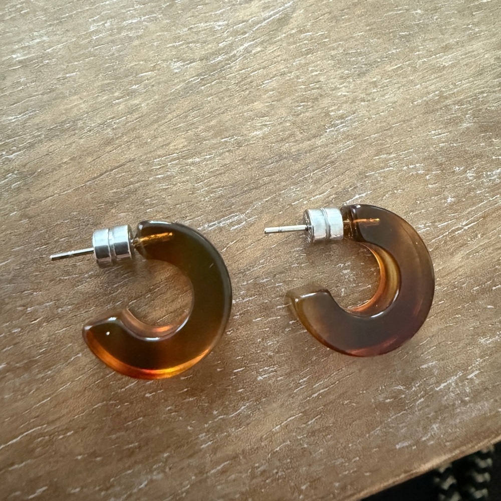 Machete Acetate Hoops — Brown